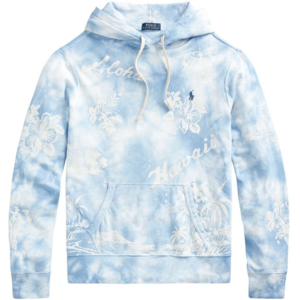 Polo Ralph Lauren Men's Medium Laguna Hawaiian Spa Terry Hoodie Sweatshirt NWT - Picture 2 of 10